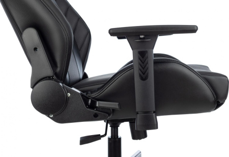Кресло игровое Knight Thunder 5X черный экокожа крестов. металл