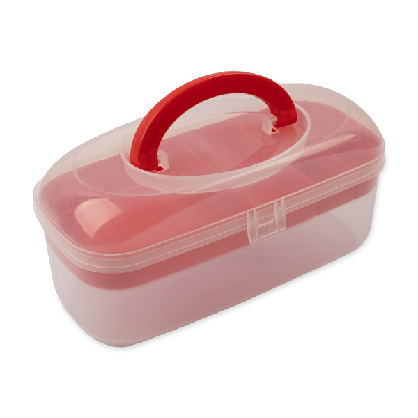 Коробка для шв. принадл. "Gamma" ОМ-055 пластик 27.8 x 12.1 x 13.1 см прозрачная