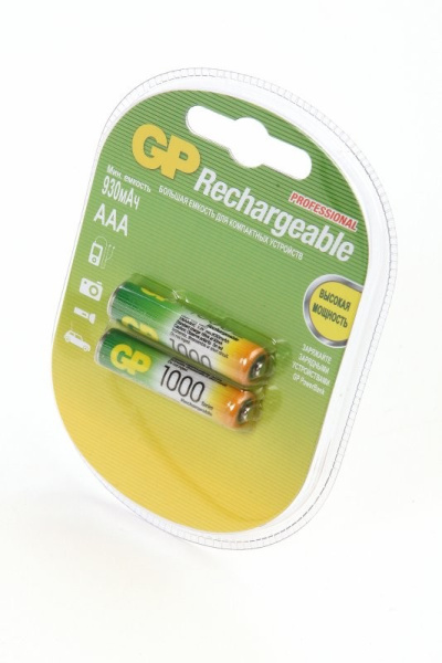Аккумулятор Ni-MH AAA GP 1000mAh/1.2в блистер 2шт.