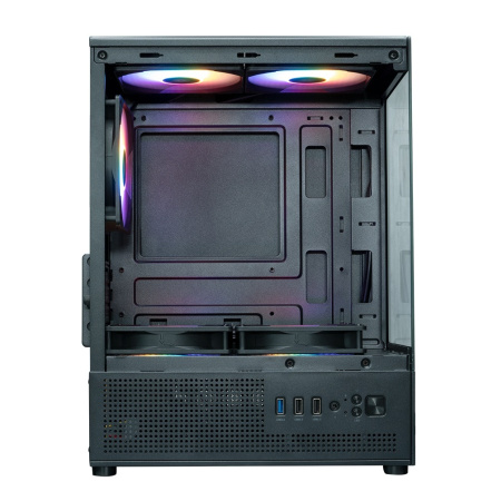 Корпус mATX Б_БП XASTRA Q300M 5ARGB-C6 (USB3.0,Audio,черный,5х120мм ARGB,ARGB+PWM HUB 6port,CPU Cooler до 163мм, VGA до 280мм,"аквариум")