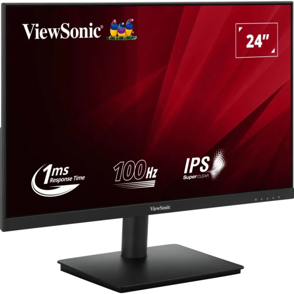 Монитор 23.6"/ViewSonic/VA240-H/Черный/IPS/1920*1080/100 Гц/VGA//HDMI/Мультимедиа