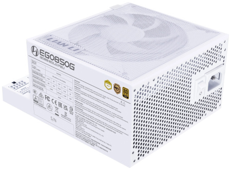 Блок питания 850Вт Lian Li EG0850G White (ATX 3.1,APFC,120мм,4PCI-E+12VHPWR,8SATA,PCIe 5.1,80+Gold,полностью модульный)[G9P.EG0850G.W000.RU]