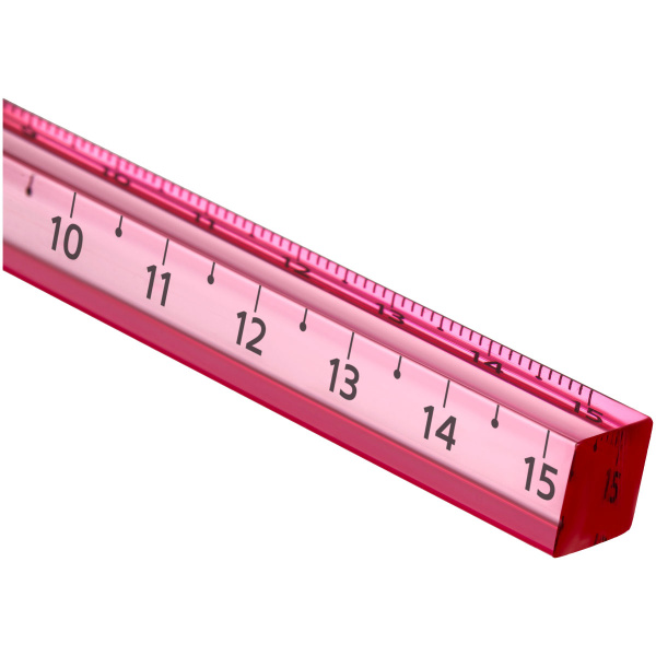 Линейка 15см. СТАММ четырехгранная, розовый/желтый ЛН-31351