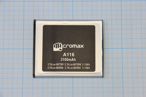 АКБ (аккумулятор) Micromax A116 3.7V 3100mAh