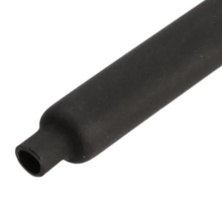 Трубка термоусадочная 2:1,   5.0/2.5мм, черная, подавление горения, отрезок 1м, КВТ