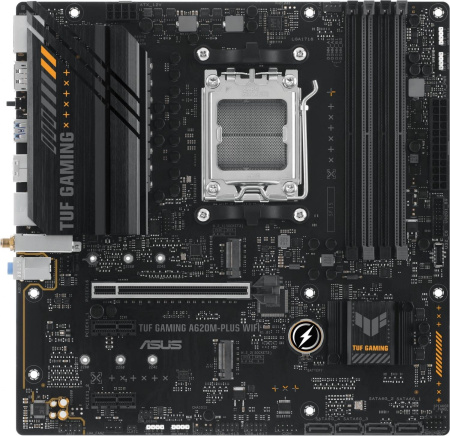 Материнская плата Asus A620M-F GAMING WIFI Socket AM5 AMD A620 2xDDR5 mATX AC`97 8ch(7.1) 2.5Gg RAID+HDMI