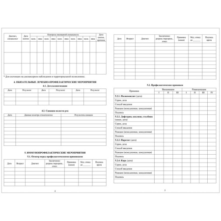 Бланк "Медицинская карта ребенка" Учитель-Канц, 16л, А4 (КЖ-112л)