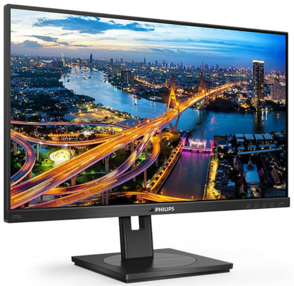 Монитор Philips 275B1 27'', 2560x1440, IPS, 75hz, 50M:1, 350cd, 4ms, DVI, HDMI 1.4, DP 1.2, 4xUSB 3.2, Speakers, H. adj 150mm, pivot, VESA, 3Y, Black/ Philips 275B1 27'', 2560x1440, IPS, 75hz, 50M:1, 350cd, 4ms, DVI, HDMI 1.4, DP 1.2, 4xUSB 3.2, Speakers,