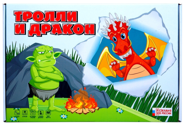 Игра настольная Игра-ходилка "Тролли и дракон" ТМ Ракета Р3777 РА