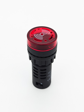 Сигнализатор светозвуковой AD16-22SM, 12в, d22мм, красный