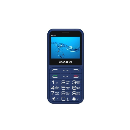 Сотовый Maxvi B231ds Blue 2sim/2.31"/320*240/microSD/0.3МП/Bt/1400мАч/моноблок