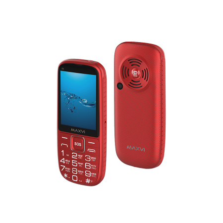 Сотовый Maxvi B9 Red 2sim/2.8"/320*240/microSD/0.3МП/Bt/2000мАч/моноблок