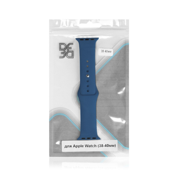 Ремешок классический силиконовый для Apple Watch (38-40мм) DF iClassicband-01 (blue)