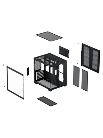 Корпус mATX Б_БП XASTRA QW400M 3ARGB-C6-AC Black (USB3.0,Audio,черный,Mesh,TG,3х120мм ARGB fans/ARGB+PWM HUB 6port,Type-C,CPU Cooler до 175мм, VGA до 