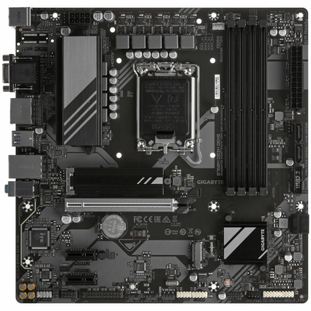 Мат.плата S1700 B760 Gigabyte B760M DS3H GEN5 (mATX,4xDDR5,2M.2,PCI-E16,2PCI-E, 2DP,HDMI,VGA,PC7600)