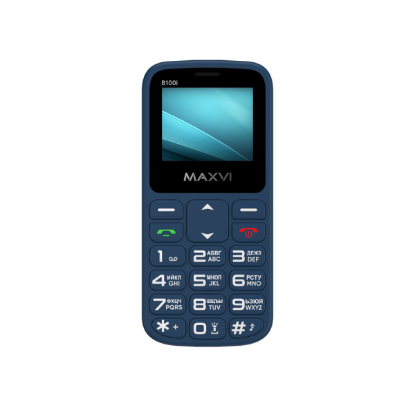 Сотовый Maxvi B100i Blue 2sim/1.77"/160*128/microSD/Bt/600мАч/моноблок