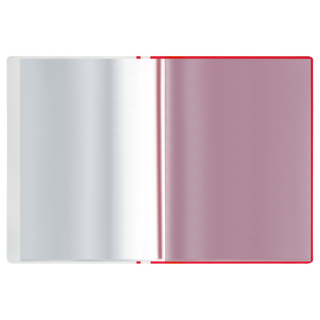 Скоросшиватель пластиковый А4 160мкм. СТАММ с 10 вкладышами, с перфорацией, красный (ММ-31755)