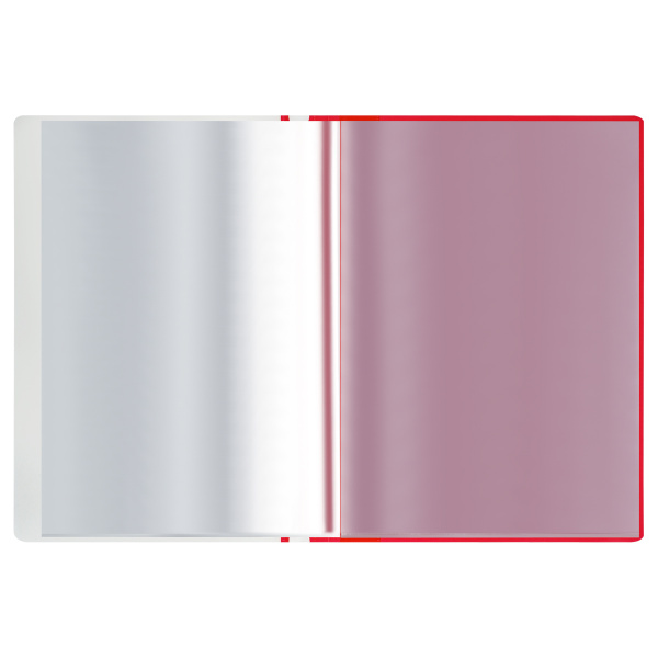 Скоросшиватель пластиковый А4 160мкм. СТАММ с 10 вкладышами, с перфорацией, красный (ММ-31755)