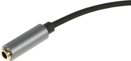 Кабель_аудио 3.5дж (F)-2*3.5дж (M) 0.2м черный UGREEN AV140 (20899)