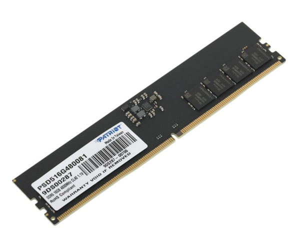 Модуль памяти DIMM DDR5 16Гб 4800МГц Patriot Signature (PSD516G480081) CL40
