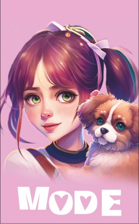 Блокнот Centrum А7 40л."Аниме. Animal Girls-2" скрепка 74152