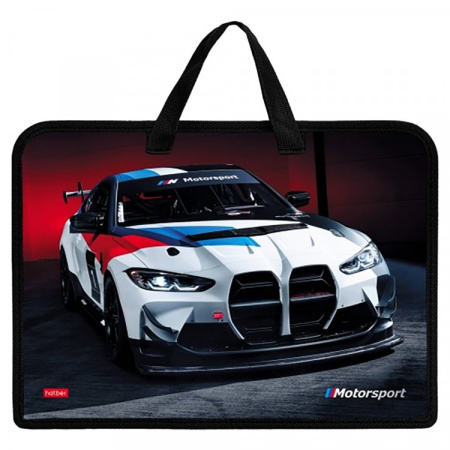 Папка для тетрадей А4 Hatber 1 отд., "Автопрестиж" пластик, на молнии, AMn_50025