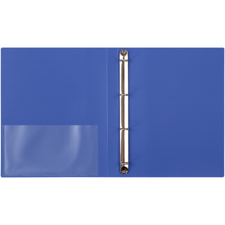 Папка 4 кольца BERLINGO "Standard" 25мм. 700мкм. синяя (ABp_42102)