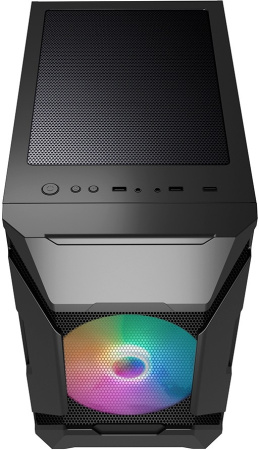 Корпус mATX Б_БП 1STPLAYER DK D3-A (USB3.0, Audio, WN,2x140mm LED, черный)[D3-A-BK-2G6P]