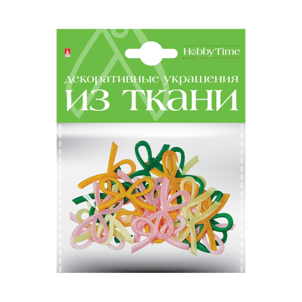 Декоративные украшения из ткани, набор №13, "Бантики М" Hobby Time 2-159/09