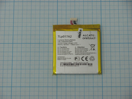 АКБ (аккумулятор) Alcatel TLp017A2 ( OT-6012X/OT-6012D/OT-6014X/OT-6015X/OT-6016X/OT-6016D ) 3,8V 17