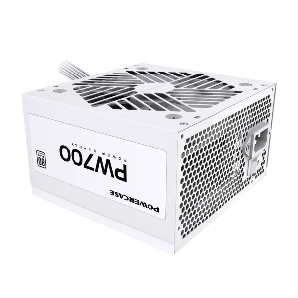 Блок питания 700Вт Powercase PW700 White (APFC,120мм,2PCI-E,5SATA,80+)[PSW-700W-DC]