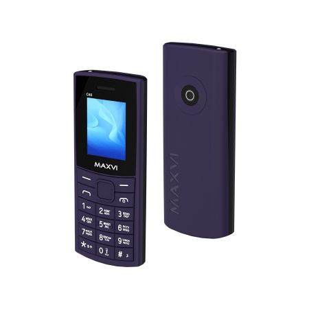 Сотовый Maxvi C40 Purple 2sim/1.77"/160*128/microSD/0.3МП/Bt/600мАч/моноблок