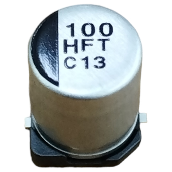 Конденсатор электролитический (ECAP SMD)  100мкф,  50в, Panasonic, EEEFTH101XAP, 105C, 6.3*7.7