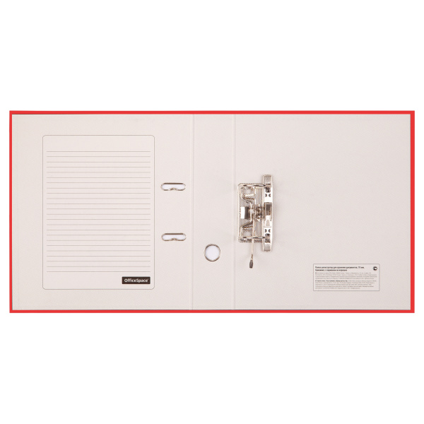 Папка-регистратор 70мм. STAFF "Manager" ПВХ красный (225980)