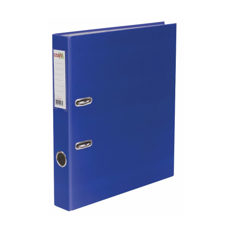 Папка-регистратор 50мм. STAFF "Manager" ПВХ синий (225977)
