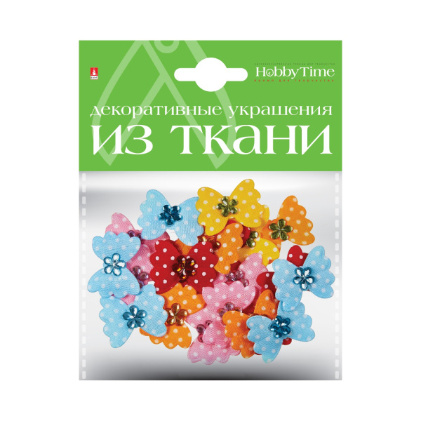 Декоративные украшения из ткани, набор №13, "Бантики М" Hobby Time 2-159/09