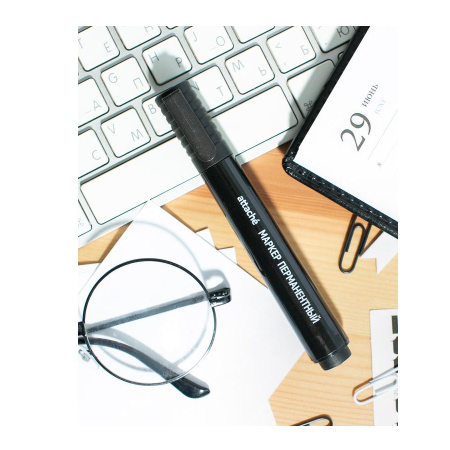 Маркер перманентный ATTACHE Economy 2-3мм., черный (475786)