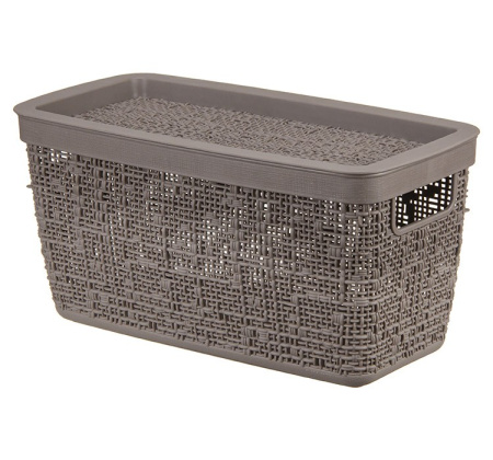 Коробка 4л БЯЗЬ с крышкой, Французский серый (М2325) (141386)