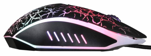 Игровая мышь USB Oklick 905G Invasion оптическая, 3200dpi, 5кн., подсветка, кабель 1.5м, Black