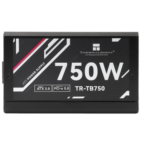Блок питания 750W/ Power Supply Thermalright, 750W 80+ Bronze (ATX, 3.0, PCIe 5.0, Full modular, 1x24(20+4)pin, 2xCPU 8(4+4)pin, 4xPCIe*2 8(6+2)pin, 3xSATA3, 1x12+4pin (12VHPWR PCIe 5.0 12+4pin 600mm), 3xMOLEX4pin, Active, 120x120mm, 150x140x86mm, APFC, b