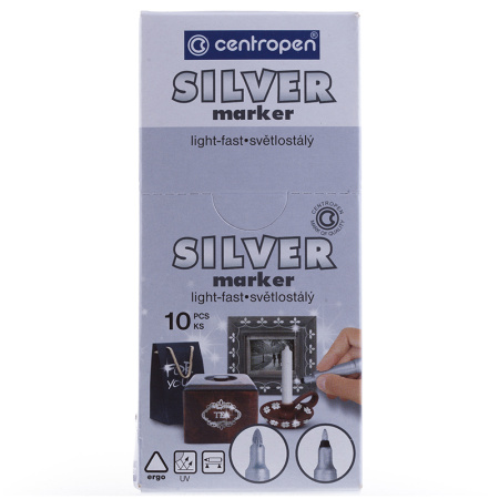 Маркер для декорирования Centropen "2690" серебро, 1,5-3мм (626900194)