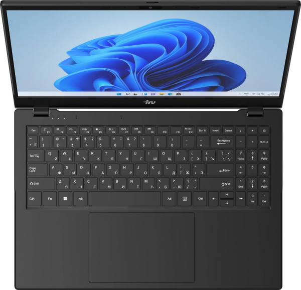 Ноутбук IRU Planio 15ING N-series N100 8Gb SSD512Gb Intel UHD Graphics 15.6" IPS FHD (1920x1080) FreeDOS black WiFi BT Cam 6000mAh (2058904)