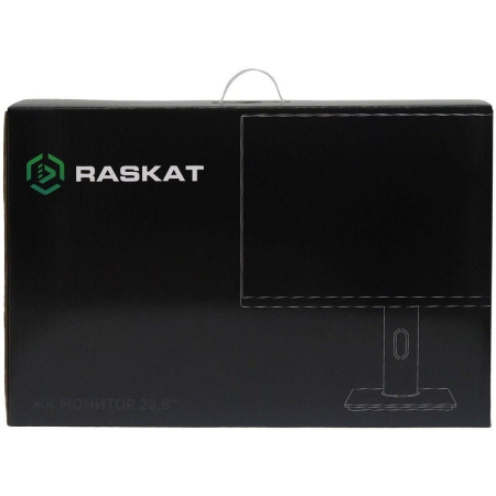 Монитор 23.8" Raskat I24F10DAP 23.8" (IPS, 1920-1080, VGA+HDMI+DP, 5ms, 178°/178°, 1000:1, 100Hz, Pivot, Black)