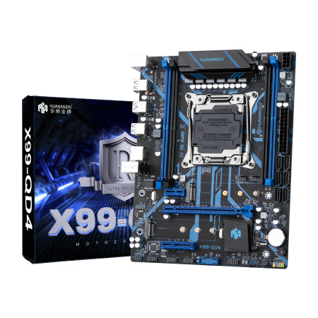 Мат.плата S2011V3 Huananzhi X99-QD4-3.0 с процессором Xeon E5-2670v3 (mATX,4DDR4,PCI-E,2M.2,PC2400)