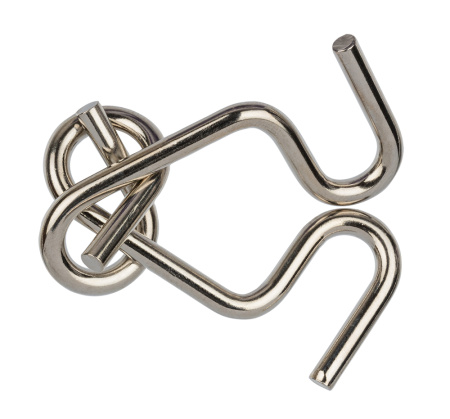 Головоломка металлическая  "DELFBRICK" DLM-18 1 шт "Крючки" 2 элемент.