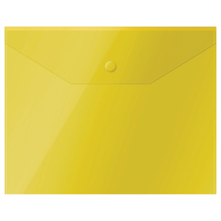 Папка-конверт на кнопке СТАММ А5, 150мкм, желтая (ММ-31903)