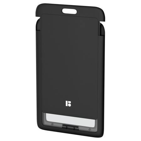 Бейдж верт. BERLINGO "ID 200" 85*55мм. без держателя, черный PDk_01010