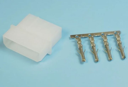 Разъем штыревой P5.08мм TH 4pin, штекер на кабель, TH-4M аналог Molex 8981