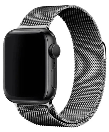 Ремешок Zibelino Metal Milanese loop для Apple Watch 42/44 мм (ZBM-APL-42-GRY) серый