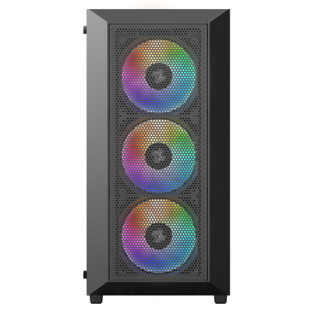 Корпус ATX Б_БП XASTRA A406 4ARGB Black (USB3.0,Audio,TG,черный,4х120мм ARGB)[A406-4FC12A]